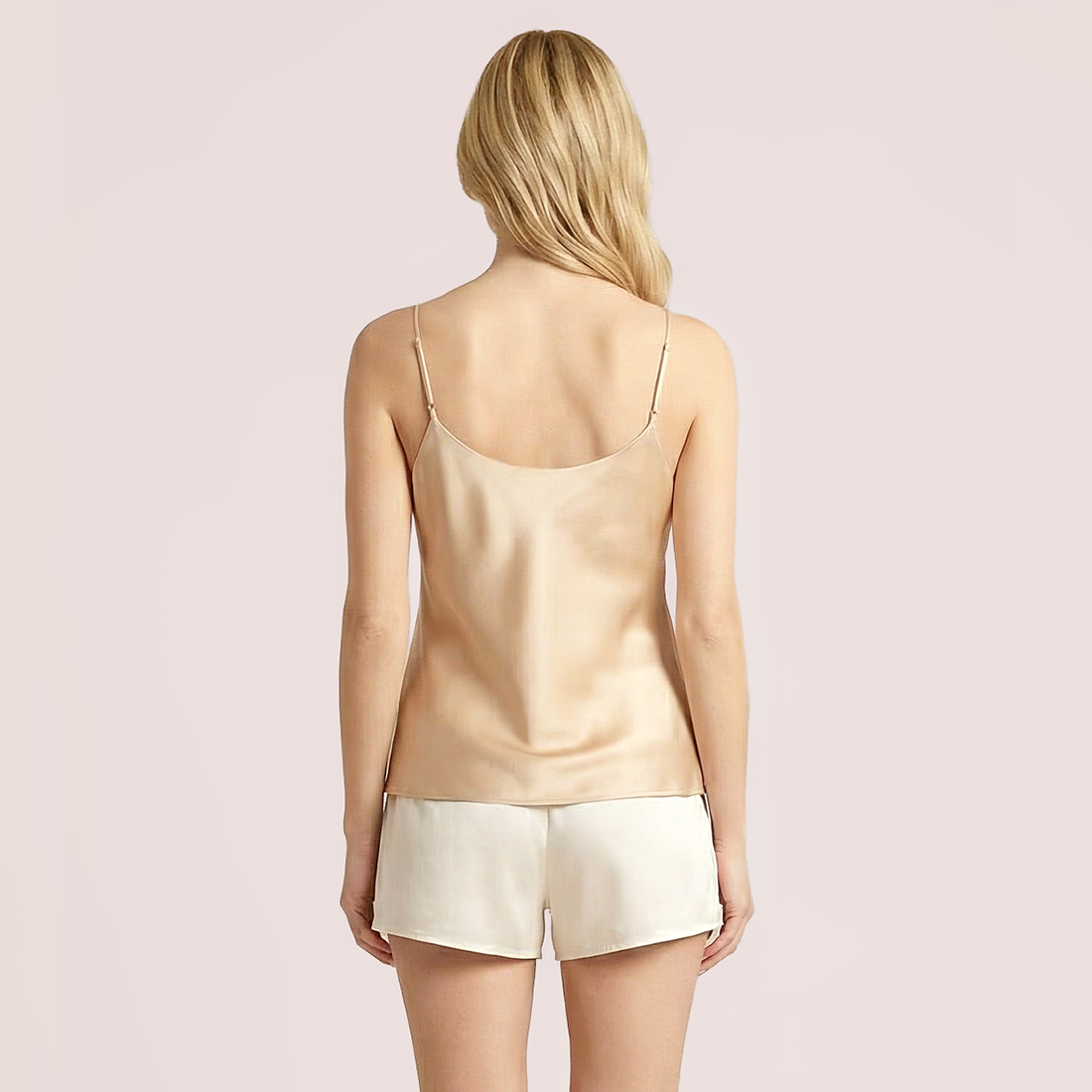 Macaron 12 color backless silk camisole top-Nomee