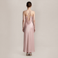 100% Mulberry Silk Lace Trim Cami Nightgown Set - Nomee