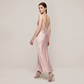 100% Mulberry Silk Lace Trim Cami Nightgown Set - Nomee