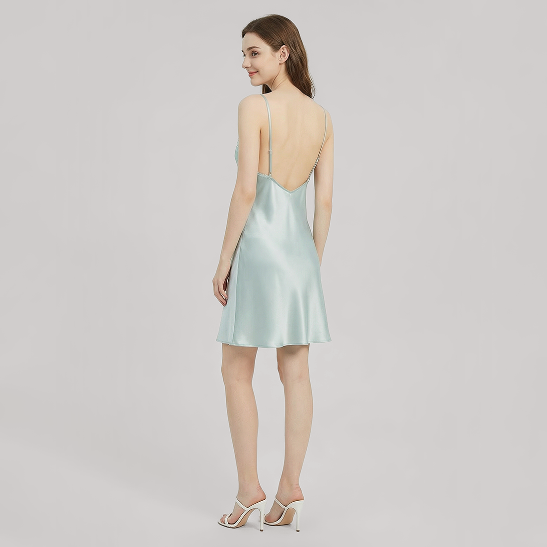 16 Momme Silk Slip Dress & Robe Set - 2 Piece Loungewear Set - Nomee