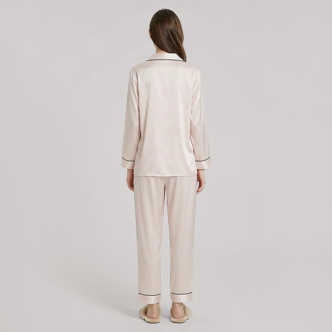 100% Mulberry Silk Long Sleeve Pajama Set（16mm） - Nomee