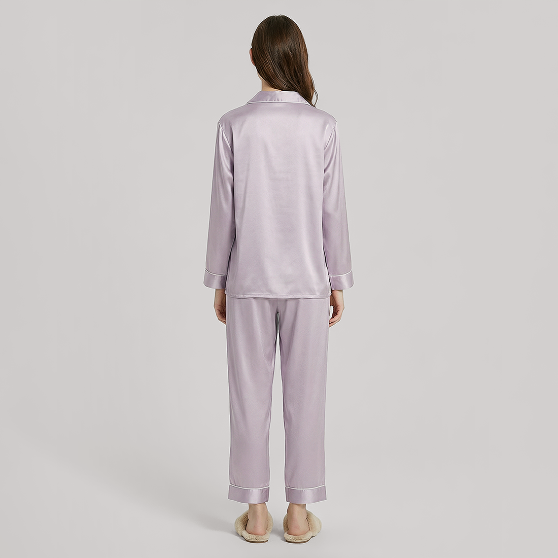 100% Mulberry Silk Long Sleeve Pajama Set（16mm） - Nomee