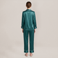 100% Mulberry Silk V-Neck Long Sleeve Pajama Set 25mm - Nomee