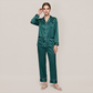 100% Mulberry Silk V-Neck Long Sleeve Pajama Set 25mm - Nomee