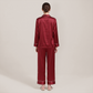 100% Mulberry Silk V-Neck Long Sleeve Pajama Set 25mm - Nomee
