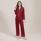 100% Mulberry Silk V-Neck Long Sleeve Pajama Set 25mm - Nomee
