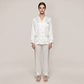 100% Mulberry Silk V-Neck Long Sleeve Pajama Set 25mm - Nomee