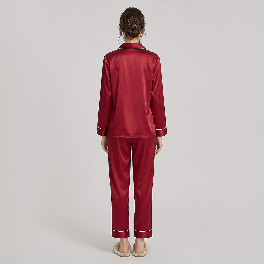 100% Mulberry Silk Long Sleeve Pajama Set（16mm） - Nomee