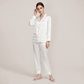 100% Mulberry Silk V-Neck Long Sleeve Pajama Set 25mm - Nomee