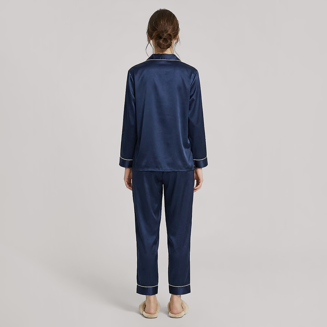 100% Mulberry Silk Long Sleeve Pajama Set（16mm） - Nomee