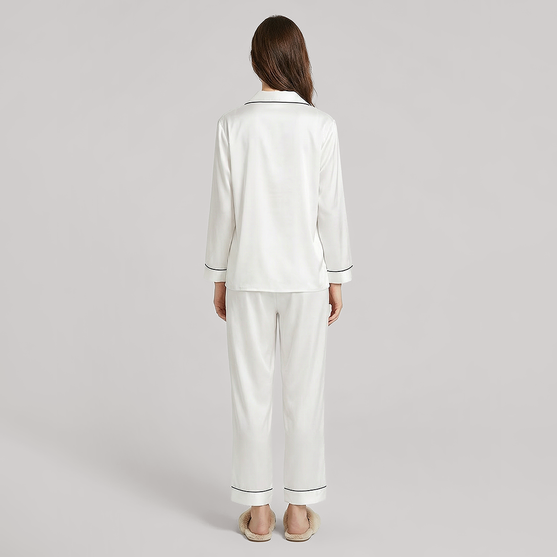 100% Mulberry Silk Long Sleeve Pajama Set（16mm） - Nomee