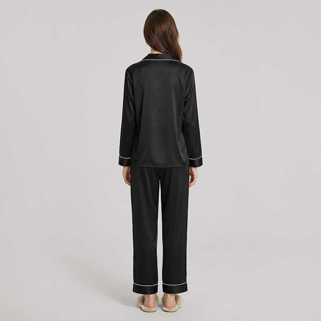 100% Mulberry Silk Long Sleeve Pajama Set（16mm） - Nomee