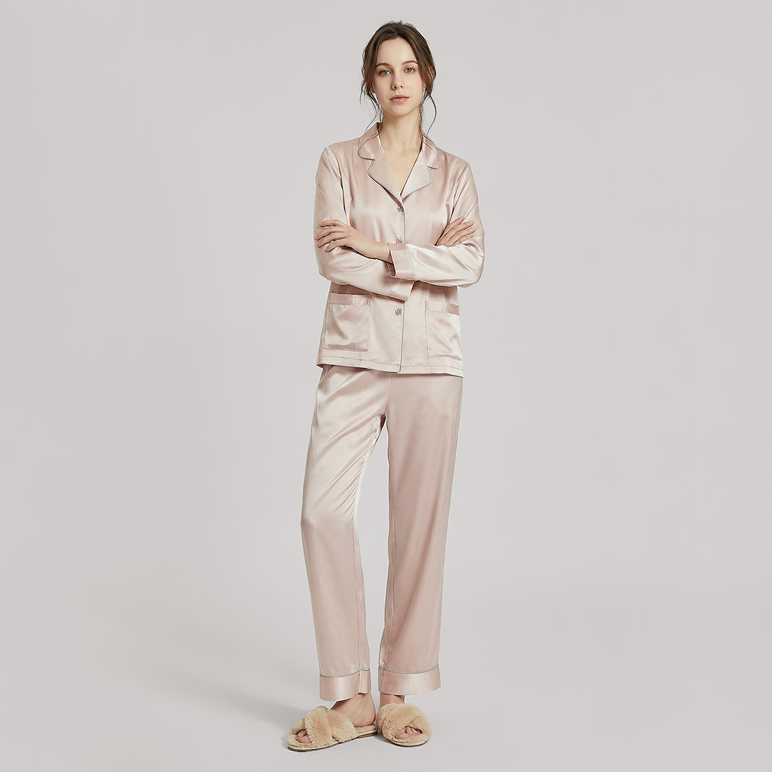 22 Momme Heavyweight Silk Pajama Set - Soft Breathable Sleepwear - Nomee