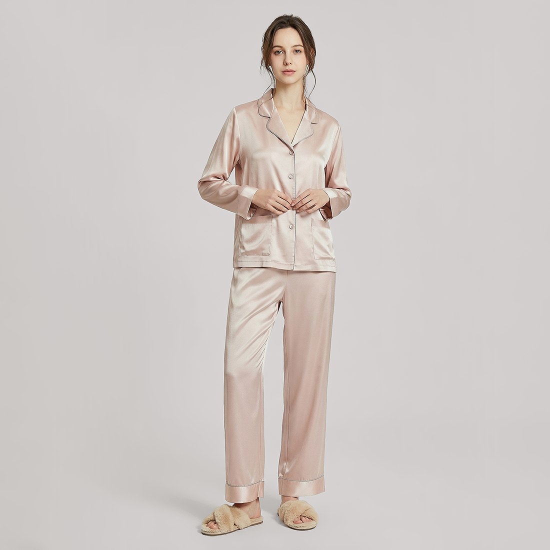 22 Momme Heavyweight Silk Pajama Set - Soft Breathable Sleepwear - Nomee