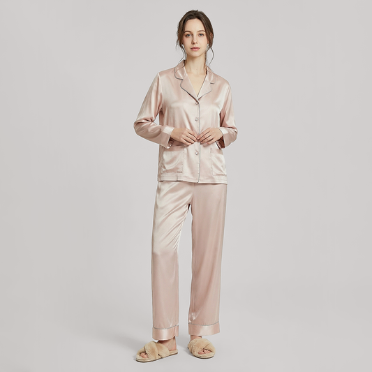22 Momme Heavyweight Silk Pajama Set - Soft Breathable Sleepwear - Nomee