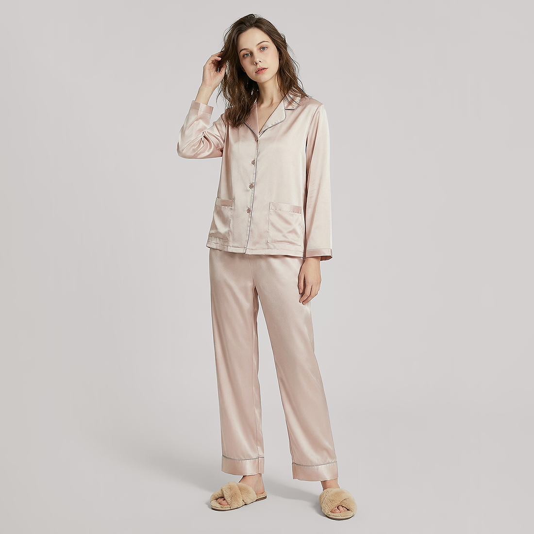 22 Momme Heavyweight Silk Pajama Set - Soft Breathable Sleepwear - Nomee