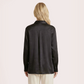 Silk V-neck long sleeved shirt-Nomee