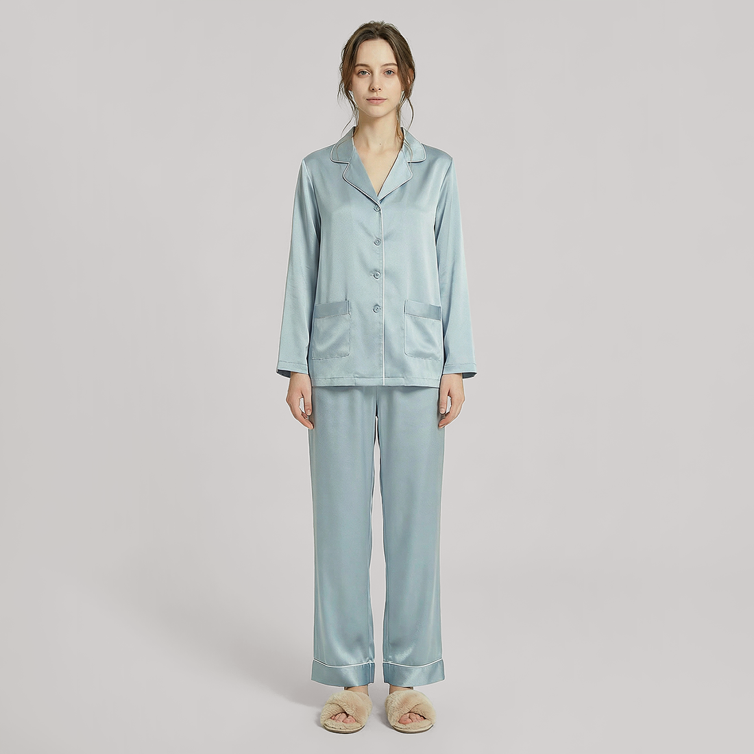 22 Momme Heavyweight Silk Pajama Set - Soft Breathable Sleepwear - Nomee