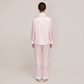 100% Mulberry Silk Houndstooth Print Long Sleeve Pajama Set - Nomee