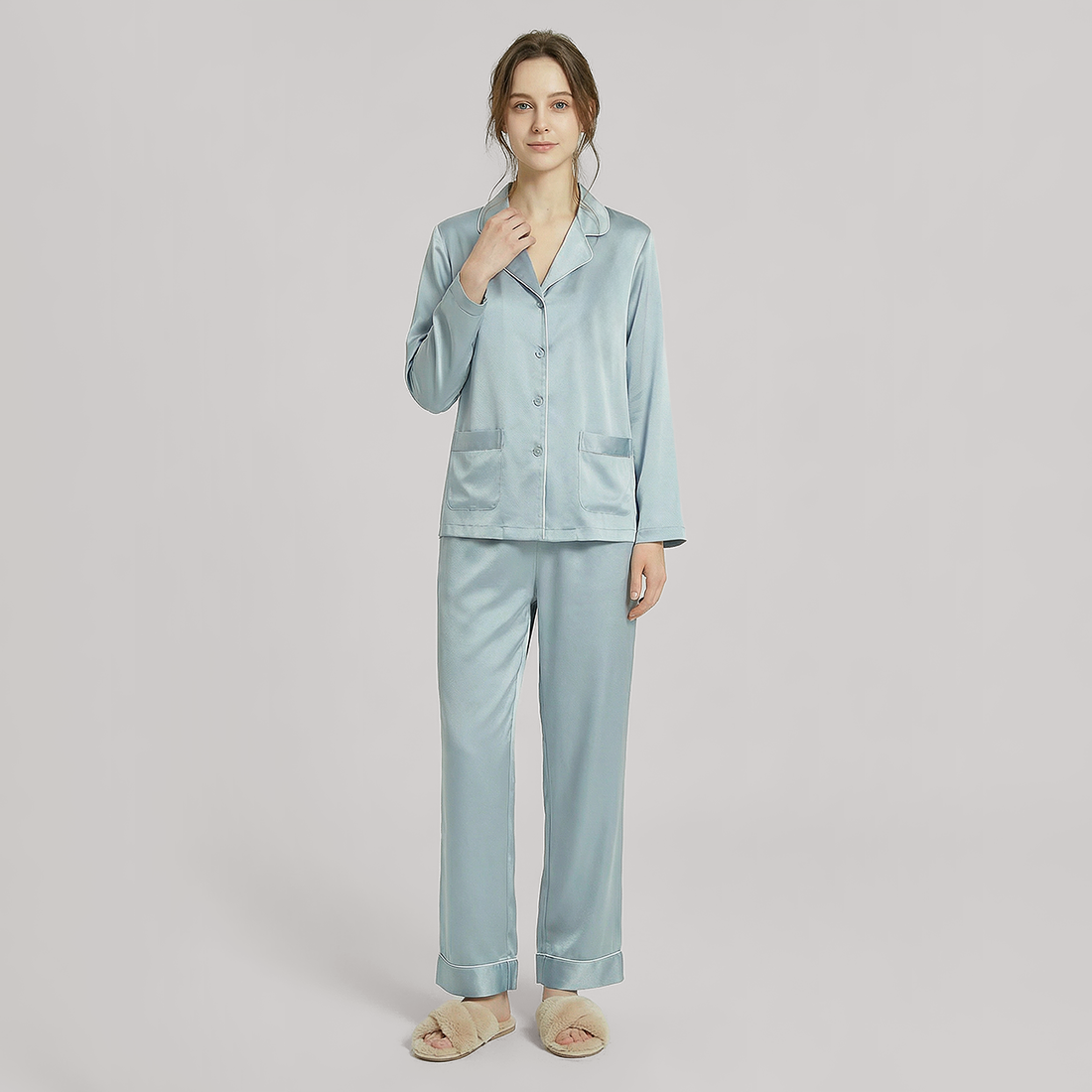 22 Momme Heavyweight Silk Pajama Set - Soft Breathable Sleepwear - Nomee