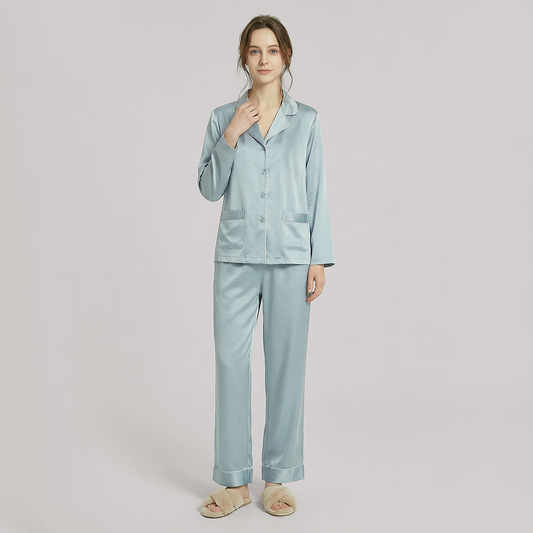 22 Momme Heavyweight Silk Pajama Set - Soft Breathable Sleepwear - Nomee