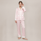100% Mulberry Silk Houndstooth Print Long Sleeve Pajama Set - Nomee