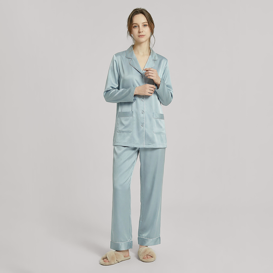 22 Momme Heavyweight Silk Pajama Set - Soft Breathable Sleepwear - Nomee