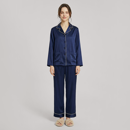 22 Momme Heavyweight Silk Pajama Set - Soft Breathable Sleepwear - Nomee