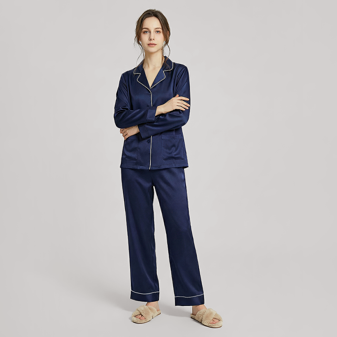 22 Momme Heavyweight Silk Pajama Set - Soft Breathable Sleepwear - Nomee