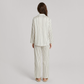 19 Momme Women‘s Silk Pajama Set - Long Sleeve Stripe Print - Nomee