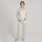 19 Momme Women‘s Silk Pajama Set - Long Sleeve Stripe Print - Nomee