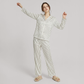 19 Momme Women‘s Silk Pajama Set - Long Sleeve Stripe Print - Nomee