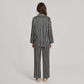 19 Momme Women‘s Silk Pajama Set - Long Sleeve Stripe Print - Nomee