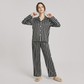 19 Momme Women‘s Silk Pajama Set - Long Sleeve Stripe Print - Nomee