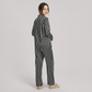 19 Momme Women‘s Silk Pajama Set - Long Sleeve Stripe Print - Nomee