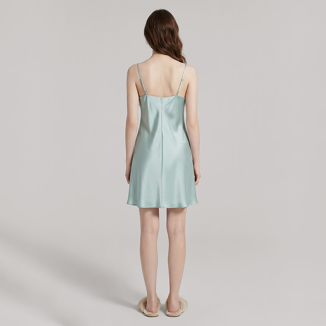 19 Momme Silk Cowl Neck Slip Dress - Sexy Nightgown - Nomee