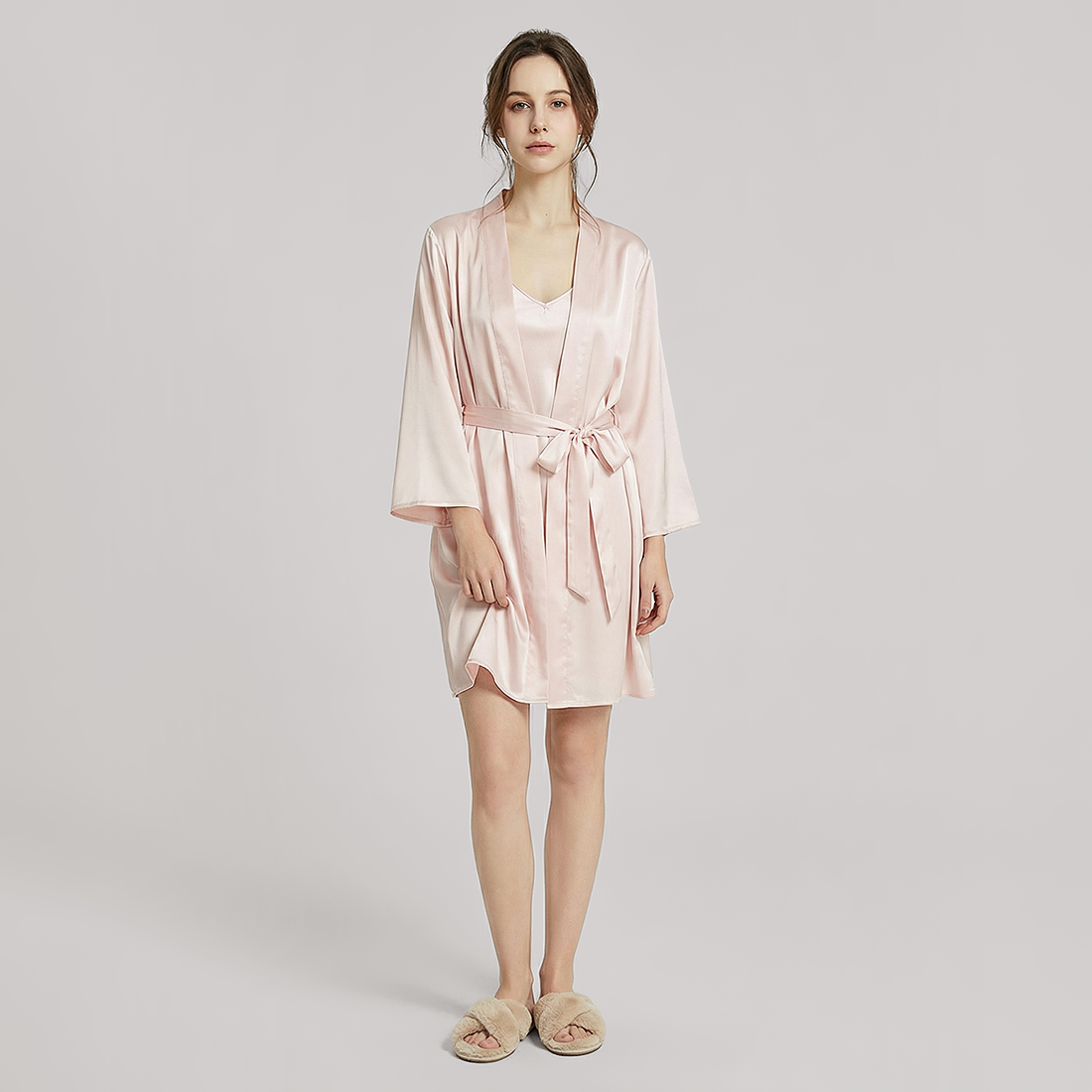 19 Momme Mulberry Silk Robe -  Morning Robe - Nomee