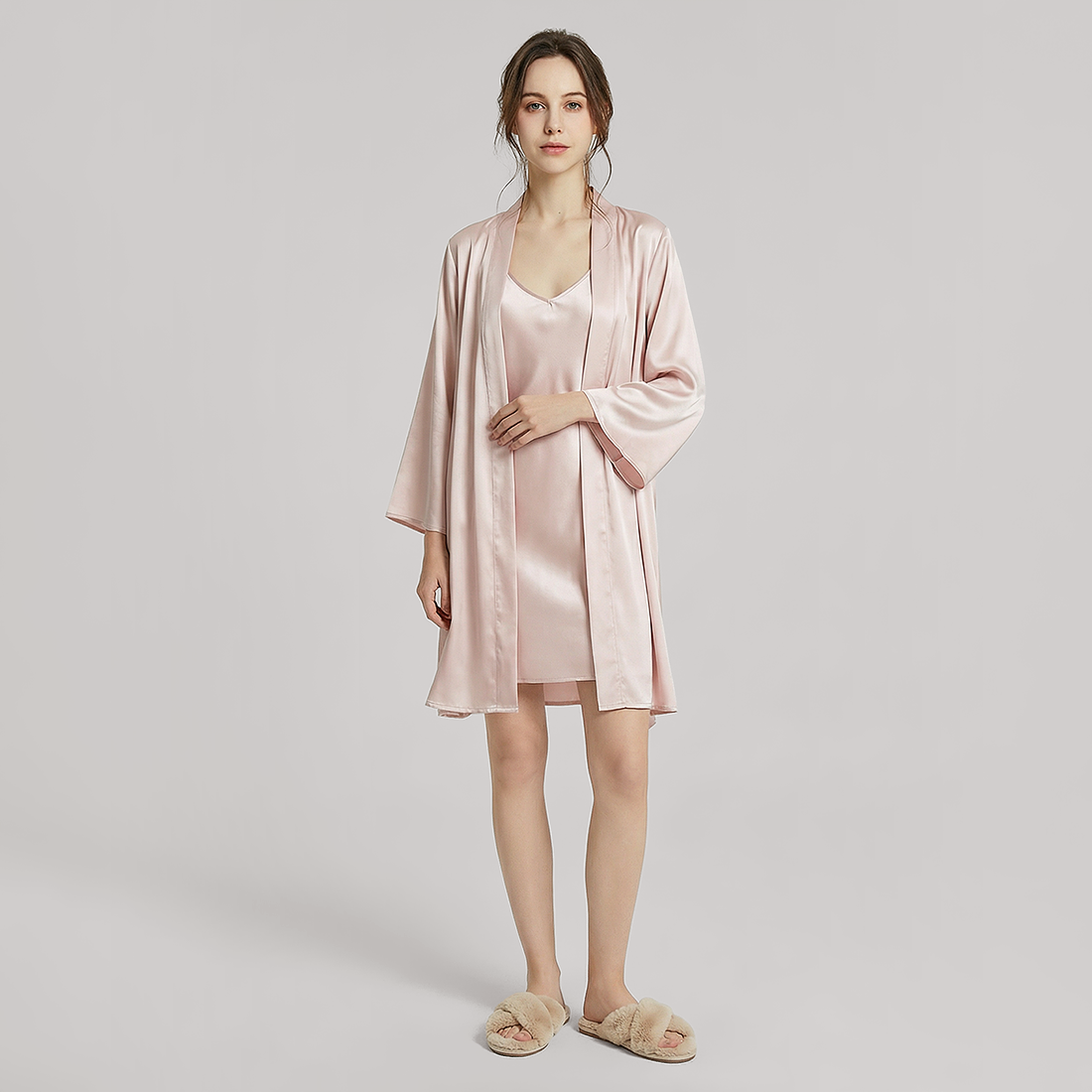 19 Momme Mulberry Silk Robe -  Morning Robe - Nomee