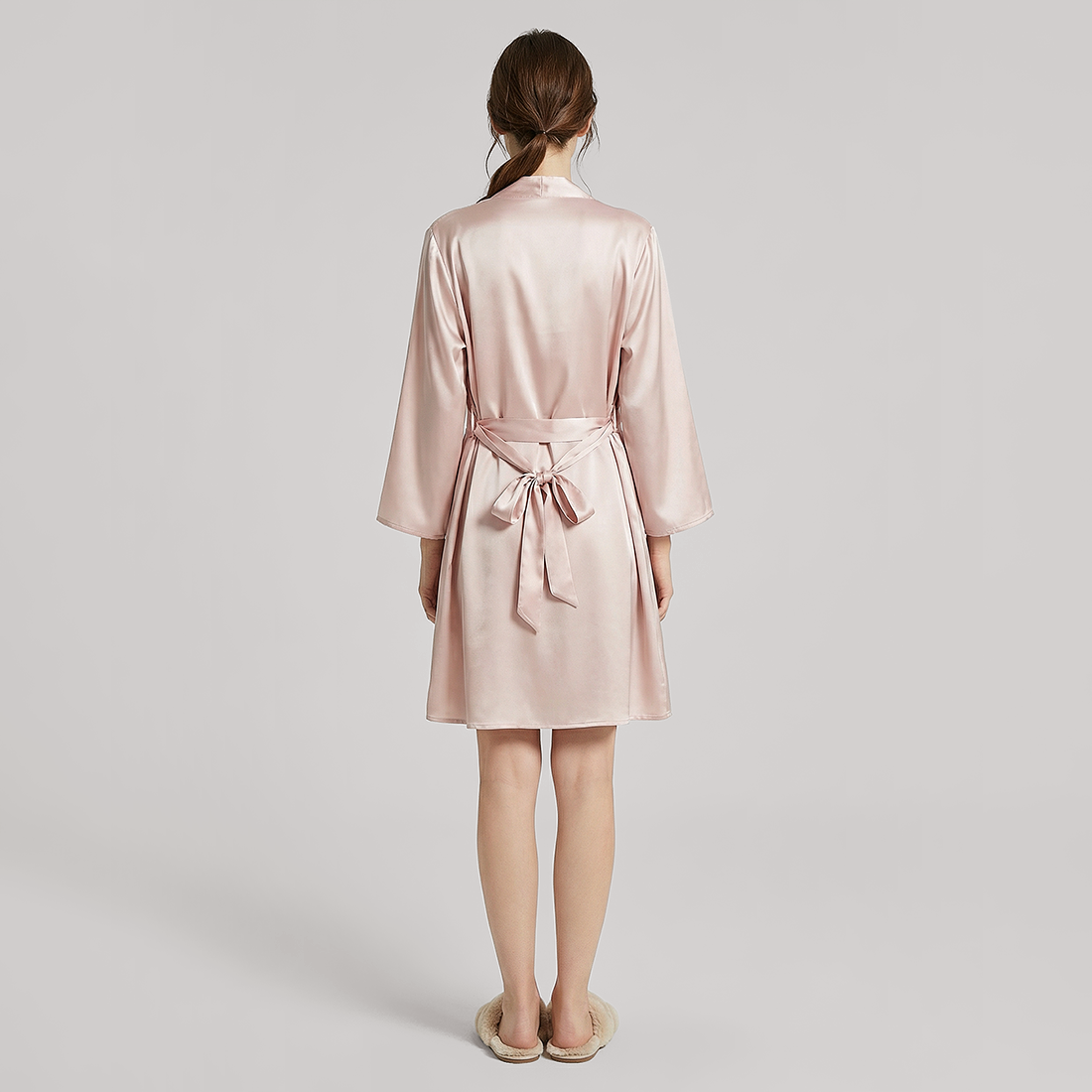 19 Momme Mulberry Silk Robe -  Morning Robe - Nomee