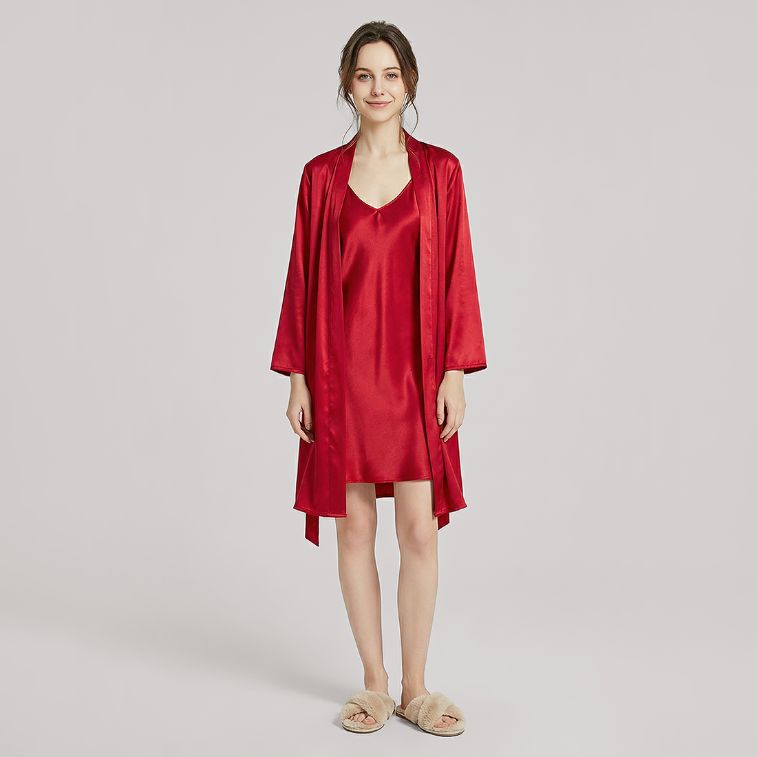 19 Momme Mulberry Silk Robe -  Morning Robe - Nomee