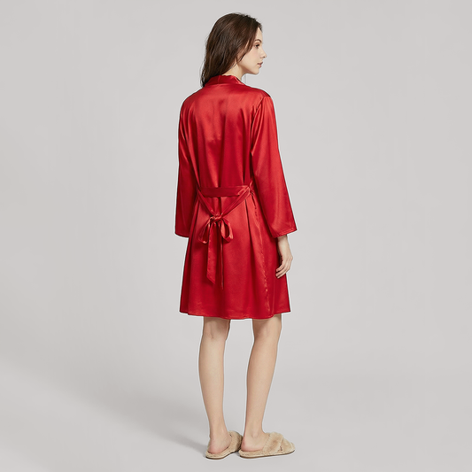 19 Momme Mulberry Silk Robe -  Morning Robe - Nomee