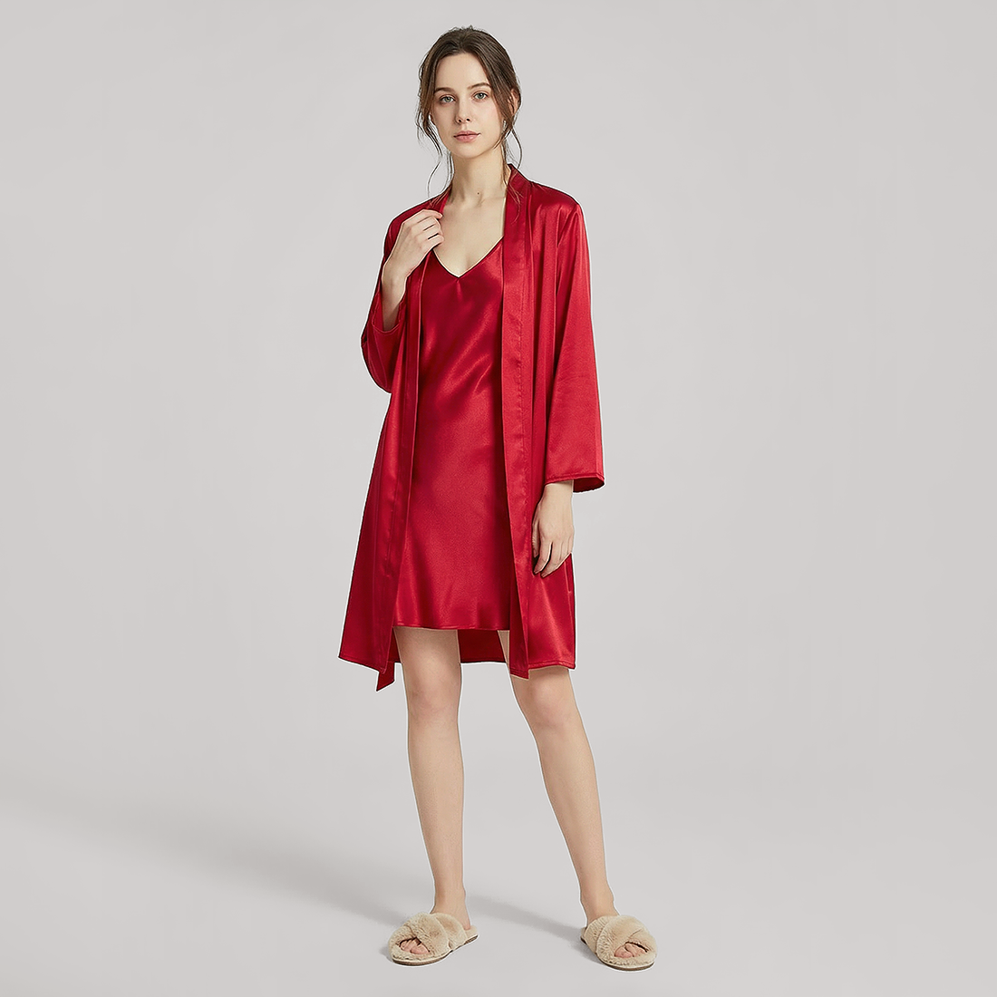 19 Momme Mulberry Silk Robe -  Morning Robe - Nomee