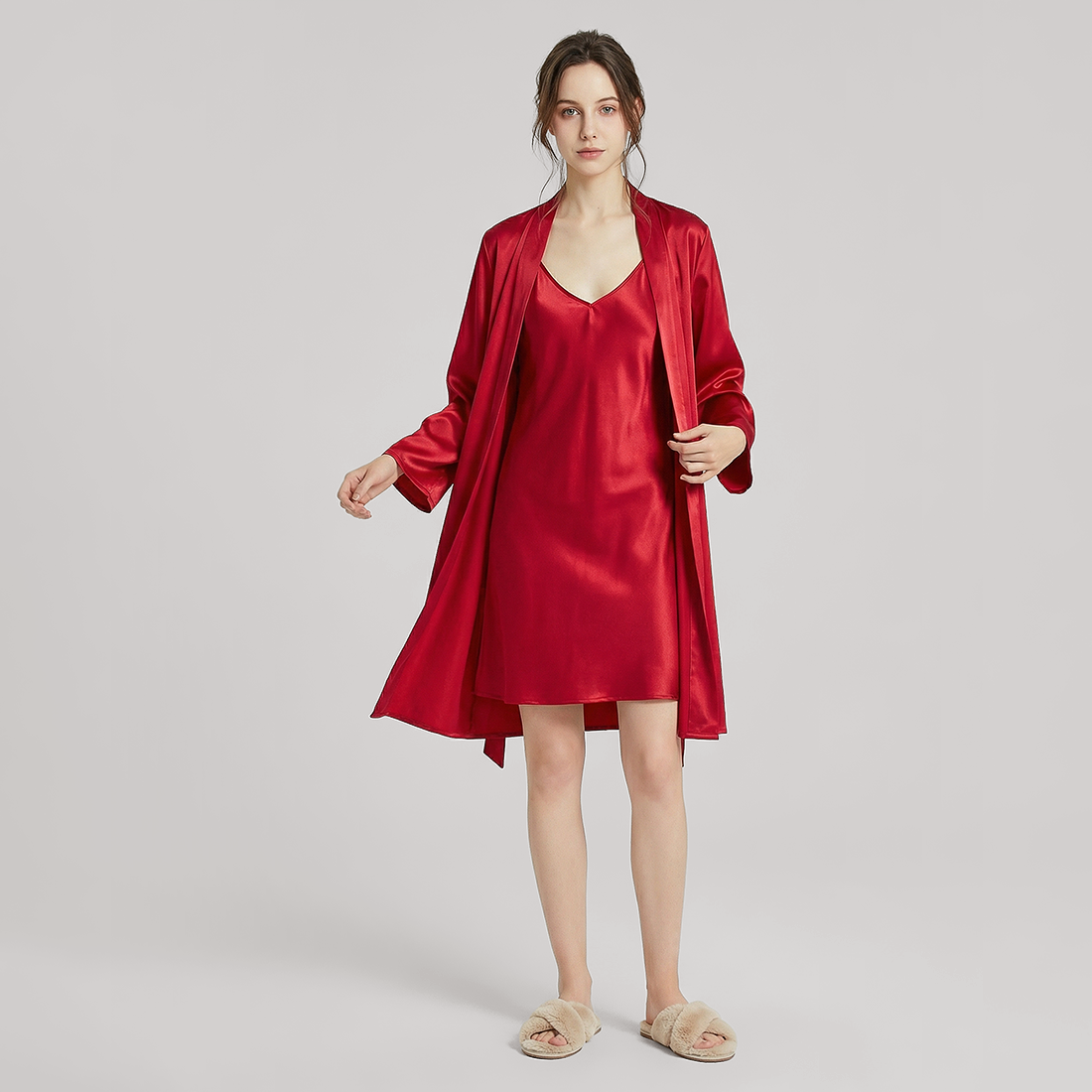 19 Momme Mulberry Silk Robe -  Morning Robe - Nomee