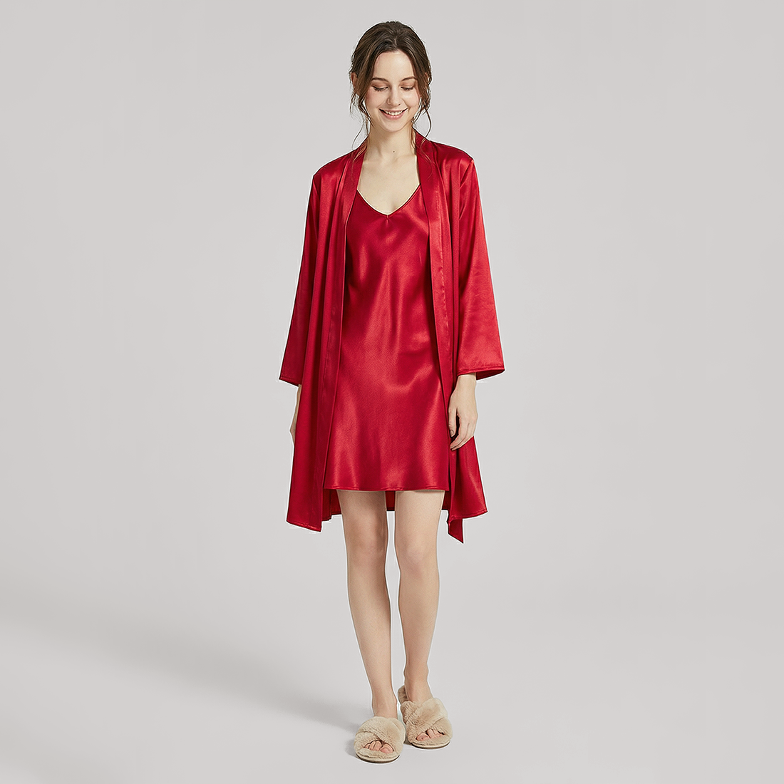 19 Momme Mulberry Silk Robe -  Morning Robe - Nomee