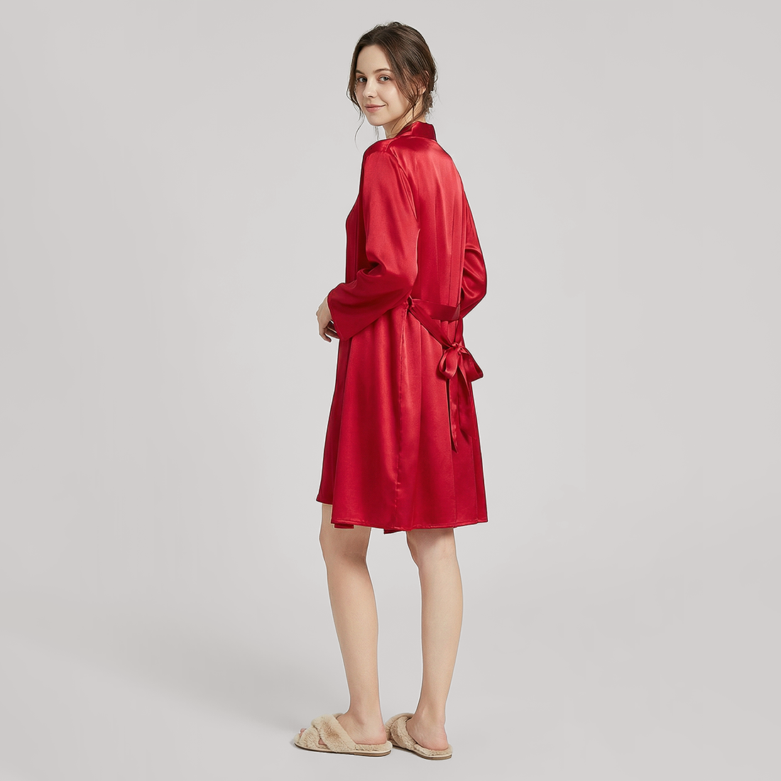 19 Momme Mulberry Silk Robe -  Morning Robe - Nomee