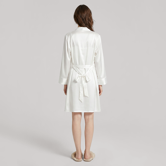 19 Momme Mulberry Silk Robe -  Morning Robe - Nomee