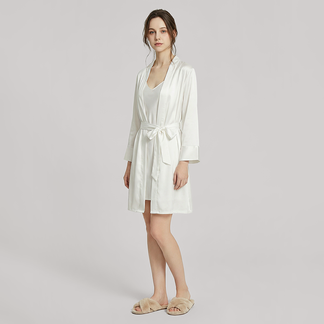 19 Momme Mulberry Silk Robe -  Morning Robe - Nomee