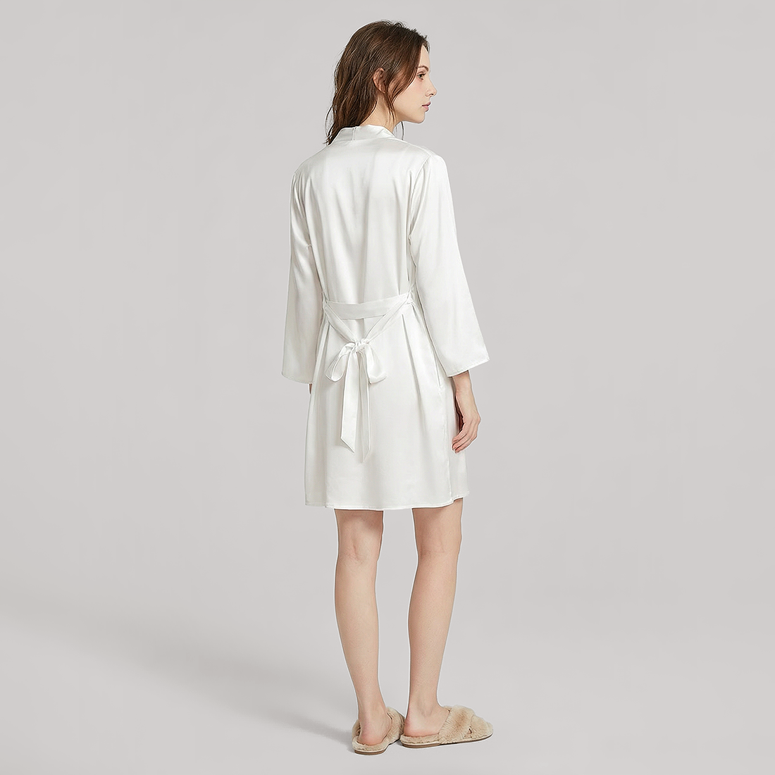 19 Momme Mulberry Silk Robe -  Morning Robe - Nomee