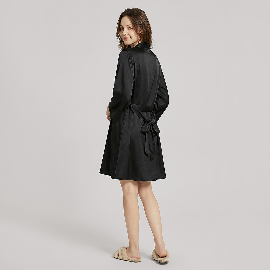 19 Momme Mulberry Silk Robe -  Morning Robe - Nomee