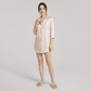 Nomee Butterfly Embroidery 19 Momme Silk Shirt Nightgown-Nomee